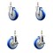 Service Caster 5 Inch 316SS Blue Polyurethane Swivel 3/8 Inch Threaded Stem Caster Brake, 2PK SS316TS20S514-PPUB-BLUE-381615-2TLB2 - alternate 1